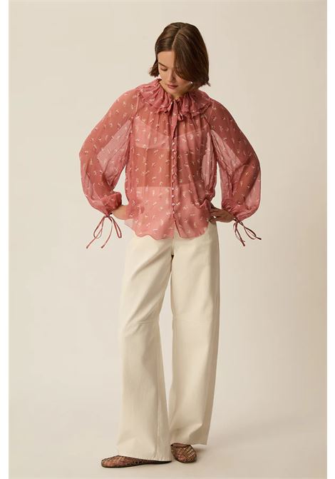 Blusa Des Petits Hauts Velinda Flora in mousseline di viscosa Des Petits Hauts | Bluse | 1E260487FLORA